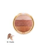  Phấn mắt 3 màu (hộp tròn) VP06-02 Vacosi Natural Studio Trio Eyeshadow (#02 Peachie) 