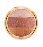  Phấn mắt 3 màu (hộp tròn) VP06-02 Vacosi Natural Studio Trio Eyeshadow (#02 Peachie) 