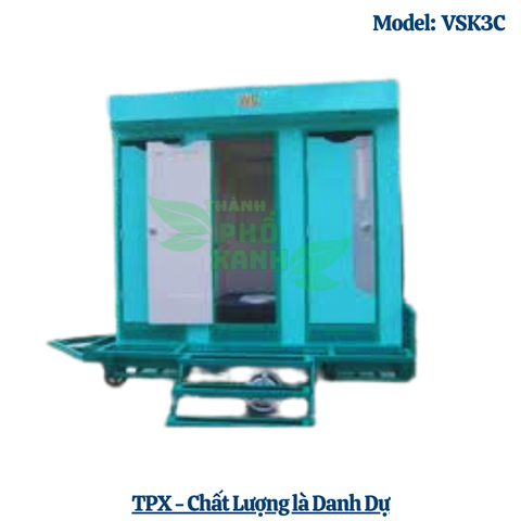  NHÀ VỆ SINH LƯU ĐỘNG KẾT HỢP XE KÉO VSK3C 