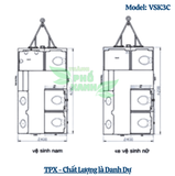  NHÀ VỆ SINH LƯU ĐỘNG KẾT HỢP XE KÉO VSK3C 
