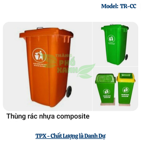  Thùng Rác Nhựa Composite - TPX 