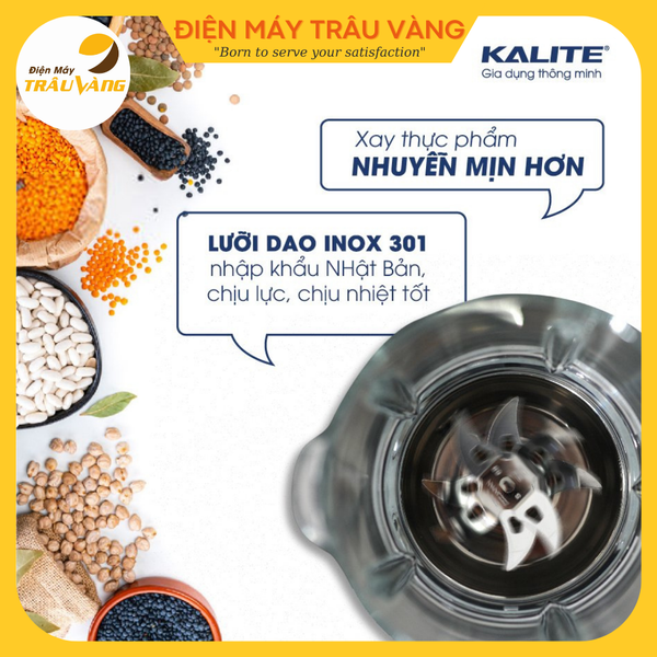 Máy xay sữa hạt, máy nấu sữa hạt Kalite KL950, công suất 2700W, dung tích 1.75L