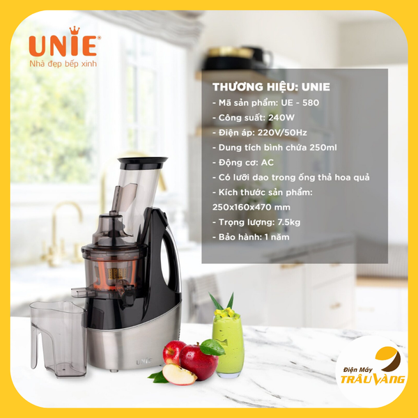 Máy ép chậm trái cây Unie UE580