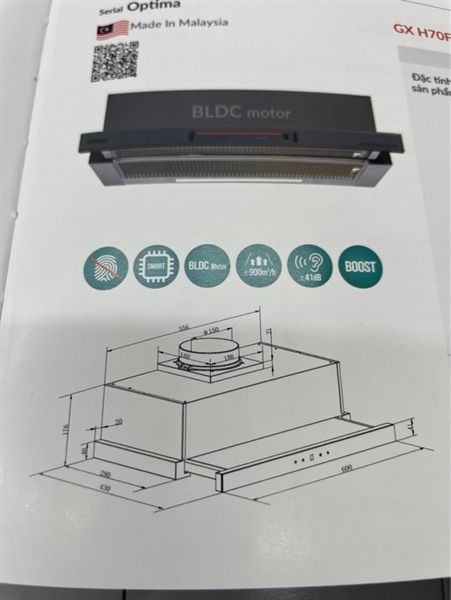 Máy hút mùi GrandX GX H70F72G