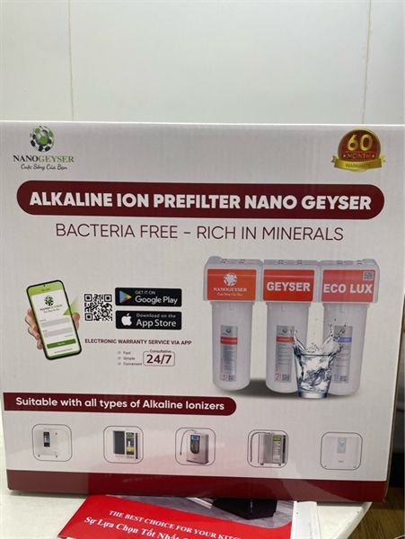 Bộ tiền lọc cho máy ion kiềm Geyser 3 cấp