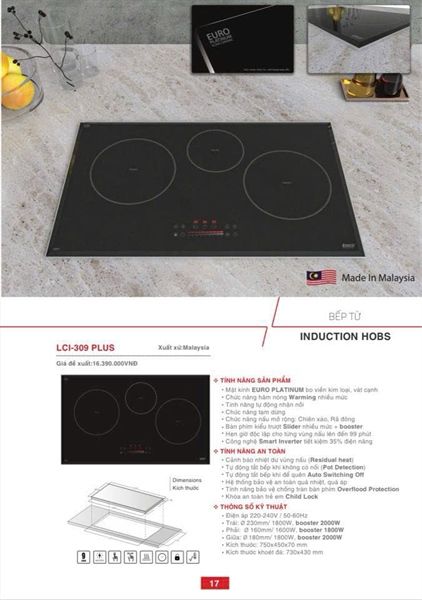 Bếp từ 3 vùng Lorca LCI-309 Plus