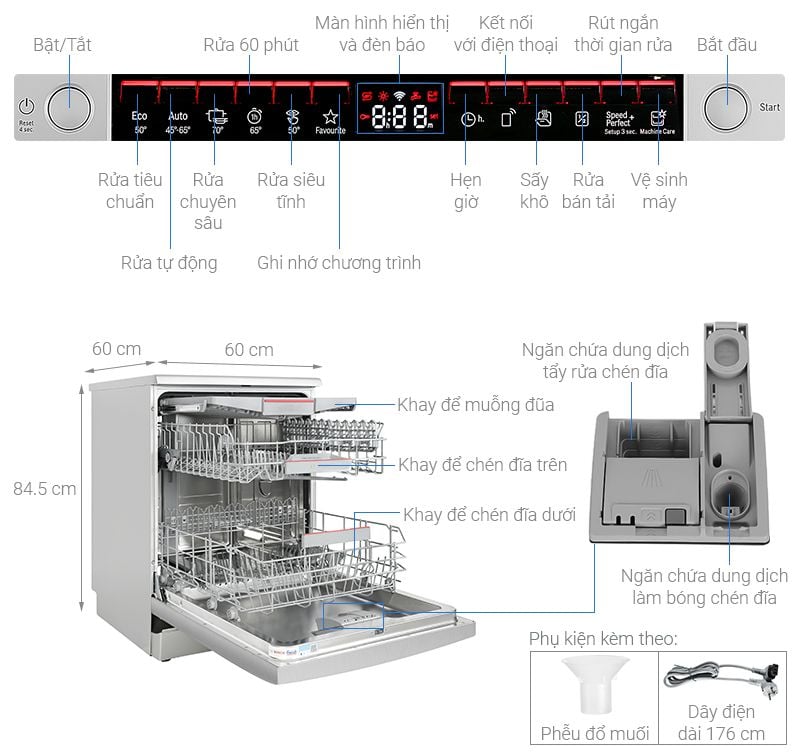 Máy rửa bát Bosch SMS4ECI14E Máy rửa bát Bosch SMS4ECI14E