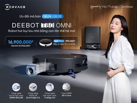 Robot lau nhà Ecovacs Deebot T80 Omni 2025