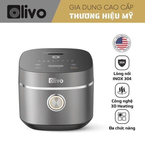 Nồi cơm Olivo RC-86 Titanium, lòng inox 304 an toàn, bảo hành 24 tháng