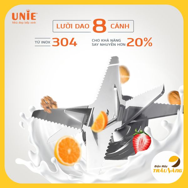 Máy xay sữa hạt, máy nấu sữa hạt Unie V8s, công suất 1800W, dung tích 1.75L, bảo hành 24 tháng