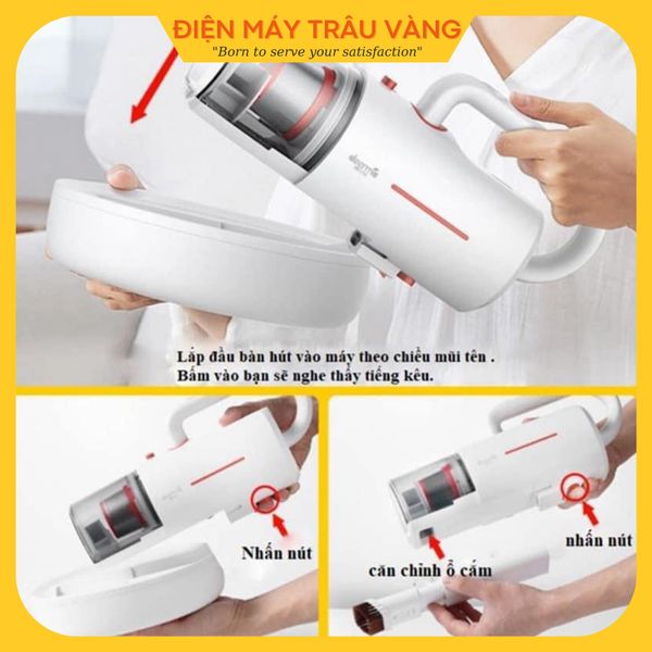 Máy hút bụi giường nệm, máy hút bụi cầm tay Deerma CM1300 lực hút 12000Pa bảo hành 12 tháng