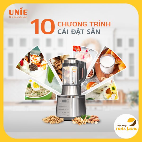 Máy xay sữa hạt, máy nấu sữa hạt Unie V8s, công suất 1800W, dung tích 1.75L, bảo hành 24 tháng