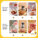 Máy xay đa năng, máy xay thịt, xay cua Olivo FC21 thương hiệu Mỹ công suất 500W