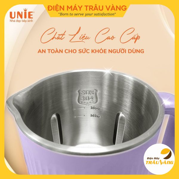 Máy Làm Sữa Hạt, Máy Nấu Sữa Hạt mini Unie UMB10 dung tích 1000ml  800W