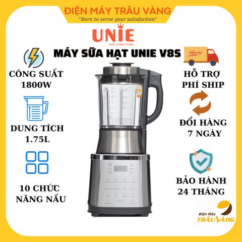 Máy xay sữa hạt, máy nấu sữa hạt Unie V8s, công suất 1800W, dung tích 1.75L, bảo hành 24 tháng