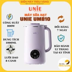 Máy Làm Sữa Hạt, Máy Nấu Sữa Hạt mini Unie UMB10 dung tích 1000ml  800W