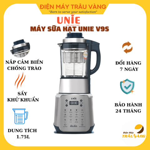 Máy xay sữa hạt, làm sữa hạt, máy làm sữa đậu nành Unie V9s, công suất 1800w, dung tích 1.75L
