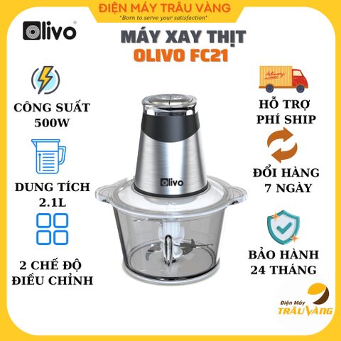 Máy xay đa năng, máy xay thịt, xay cua Olivo FC21 thương hiệu Mỹ công suất 500W