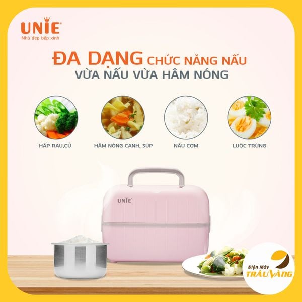 Hộp cơm điện , cặp lồng giữ nhiệt, hộp cơm văn phòng Unie UV-P1, dung tích 1.5L