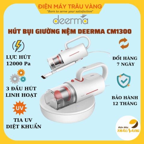 Máy hút bụi giường nệm, máy hút bụi cầm tay Deerma CM1300 lực hút 12000Pa bảo hành 12 tháng