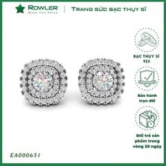 Bông tai bạc 925 cao cấp đính full đá CZ5A_ EA000631 _Rowler