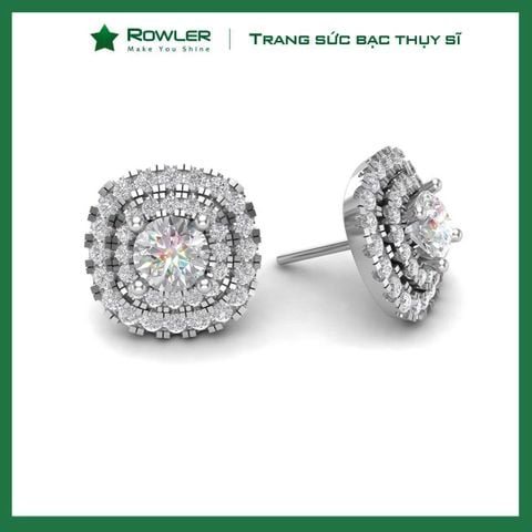 Bông tai bạc 925 cao cấp đính full đá CZ5A_EA000631_Rowler