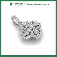 Mặt dây chuyền Lilac bạc Thụy Sĩ  đính full đá Moissanite  - ROWLER -PH000945