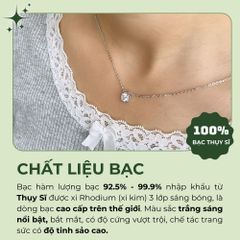 Dây cổ bạc Thụy Sĩ đính đá Moissanite 6.0ly -NH000846- ROWLER