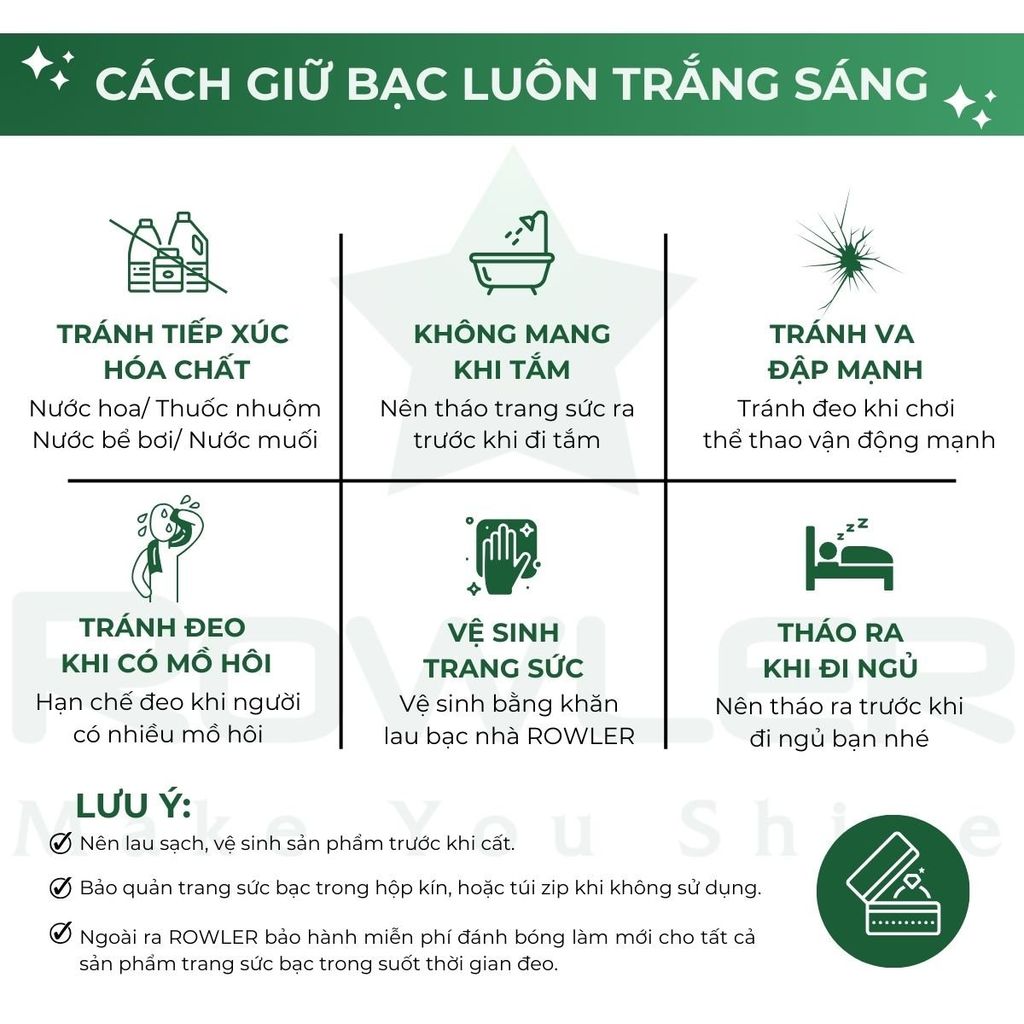 Lắc tay Tennis Bạc 925 đính full đá Cubic Zirconia 3ly ROWLER BA000956