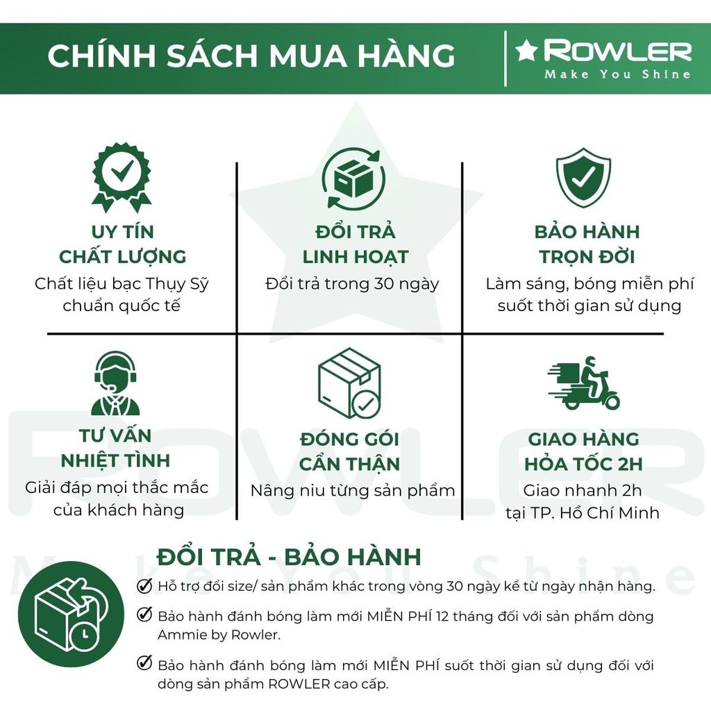 Mặt dây chuyền nữ bạc Thụy Sĩ đính Ngọc trai 8.0ly ROWLER PH000914
