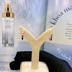 Bông tai bạc Thụy Sĩ khoen tròn giác cạnh khóa bật ROWLER EH000940