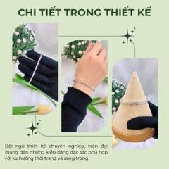Lắc tay bạc 925 cao cấp đính full đá Cubic Zirconia tim 3ly ROWLER BA000955