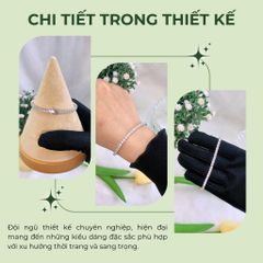 Lắc tay Tennis Bạc 925 đính full đá Cubic Zirconia 3ly ROWLER BA000956