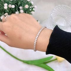 Lắc tay Tennis Bạc 925 đính full đá Cubic Zirconia 3ly ROWLER BA000956