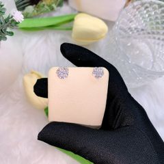 Bông tai nữ bạc 925 hoa mai đính đá Cubic Zirconia 5A ROWLER EA000337