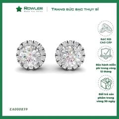 Bông tai HALO bạc 925 đính đá Cubic Zirconia 5A ROWLER EA000839