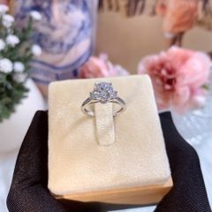 Nhẫn bạc 925 đính đá Cubic Zirconia 5A 6.5ly ROWLER RH000362
