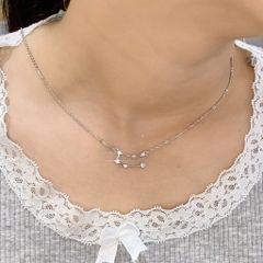 Dây cổ bạc Thụy Sĩ cung Song Tử Gemini ROWLER NH000656