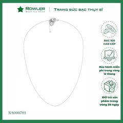 Dây chuyền nữ bạc 925 mắc xích oval nhỏ ROWLER NA000701