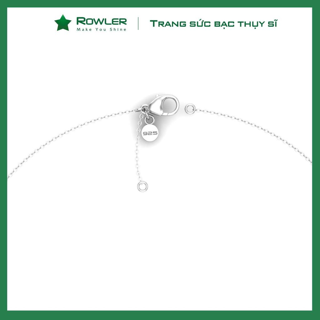Dây chuyền nữ bạc 925 mắc xích oval nhỏ ROWLER NA000701