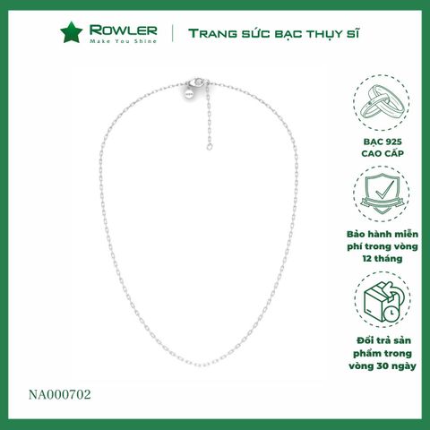 Dây chuyền bạc nữ Ammie mắc xích chữ nhật nhỏ NA000702