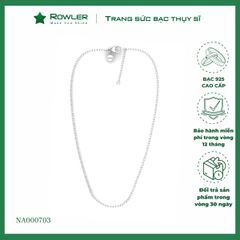Dây chuyền nữ bạc 925 mắc xích tròn nhỏ ROWLER NA000703