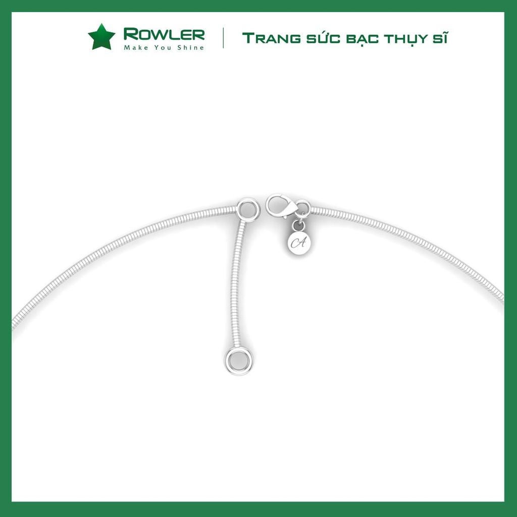 Dây chuyền nữ bạc 925 dây mì tròn mềm mịn ROWLER NA000707