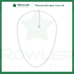 Dây chuyền nữ bạc 925 mắc xích chữ nhật size vừa ROWLER NH000258