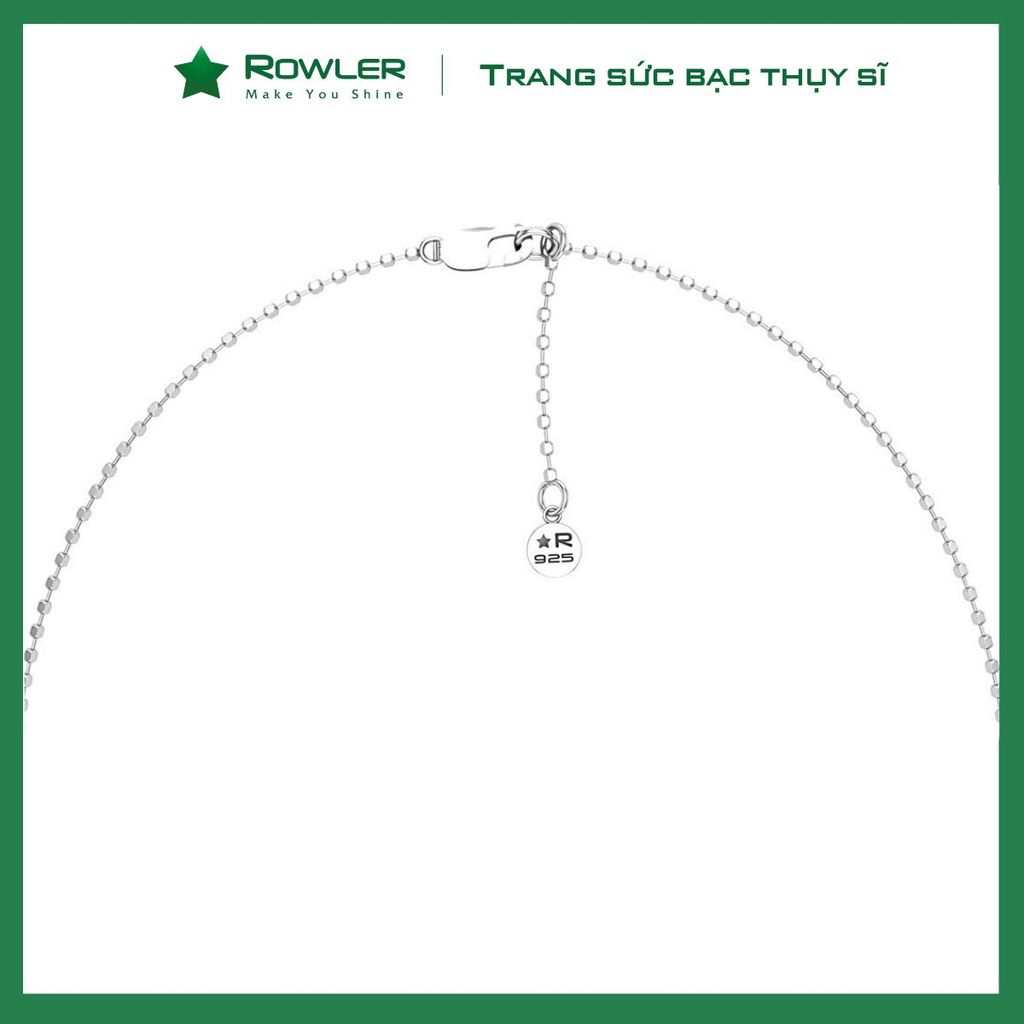 Dây chuyền nữ bạc 925 bi khắc nhỏ ROWLER NH000445