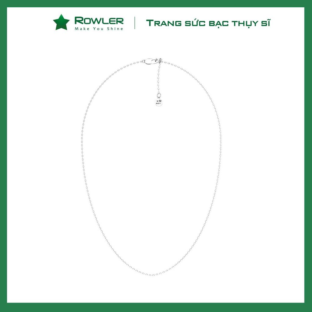 Dây chuyền nữ bạc 925 bi khắc nhỏ ROWLER NH000445