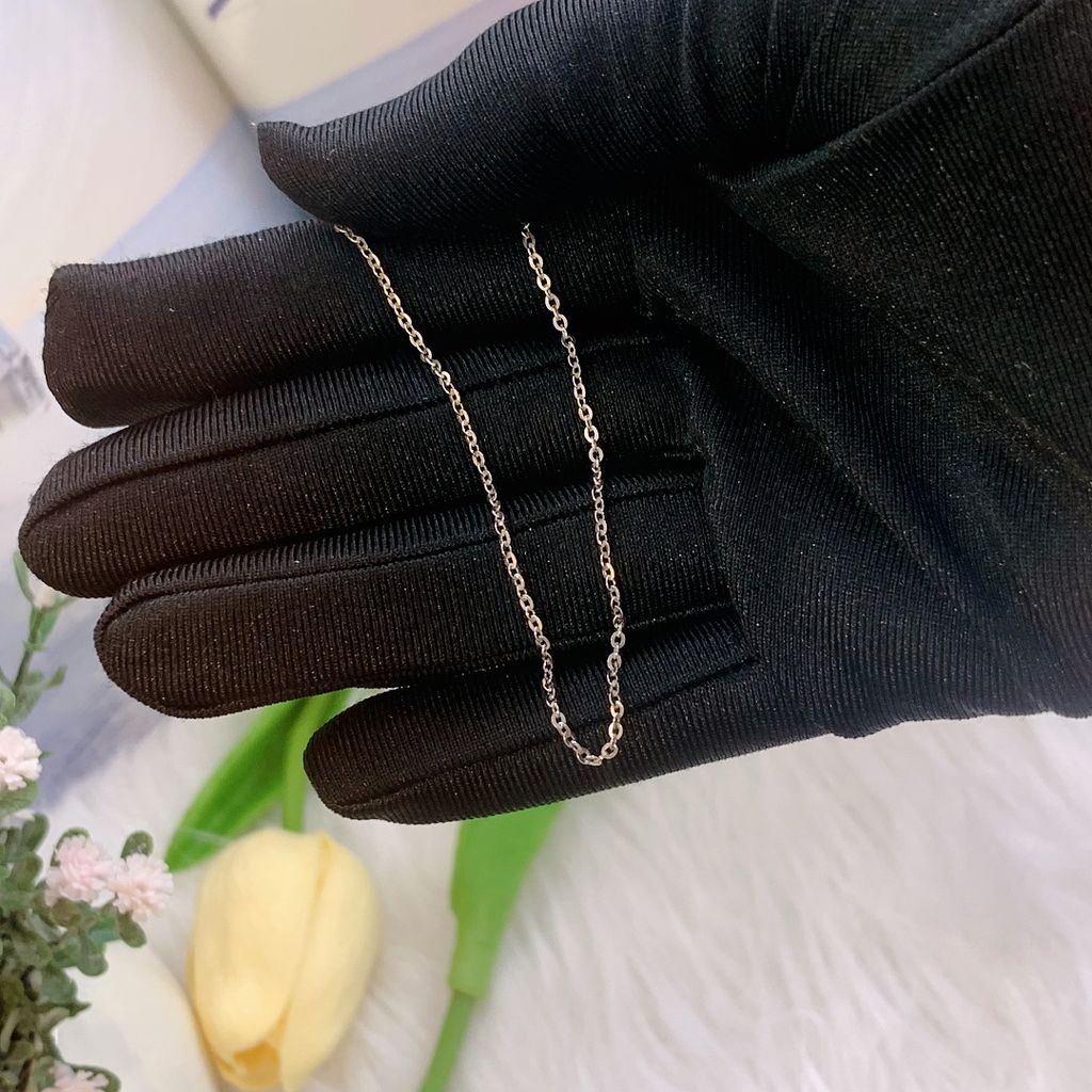 Dây chuyền nữ bạc 925 mắc xích oval nhỏ ROWLER NA000701