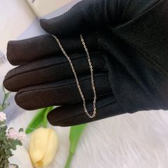 Dây chuyền nữ bạc 925 mắc xích oval nhỏ ROWLER NA000701