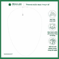 Dây chuyền nữ bạc 925 mắc xích oval vừa ROWLER NH000257