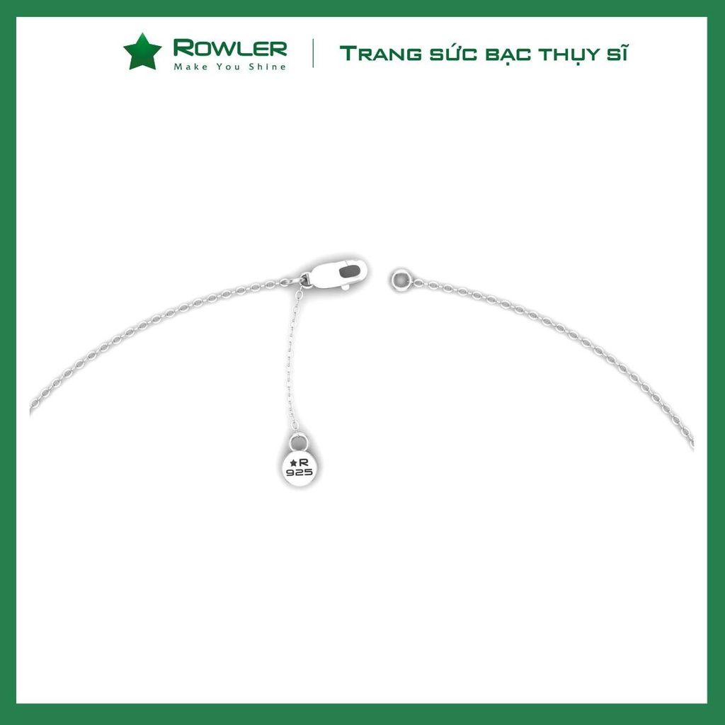 Dây chuyền nữ bạc 925 mắc xích oval vừa ROWLER NH000257